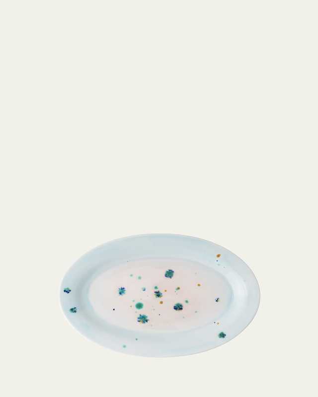 Four Seasons Winter Oval Rim Platter